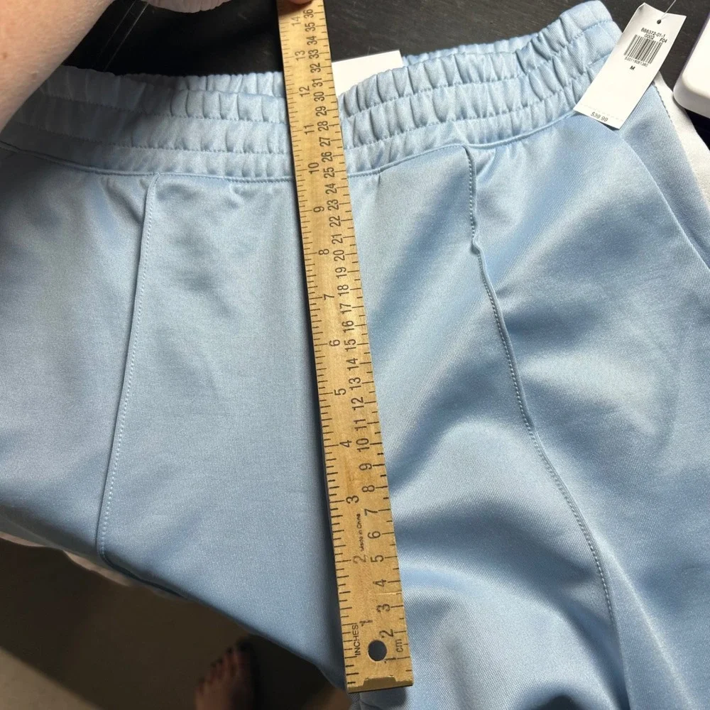 Old Navy Kids Blue High Rise Straight Full Length Track Pants Size M Side Stripe